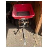 Tow-Behind Broadcast Spreader Red Hopper