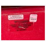 Tow-Behind Broadcast Spreader Red Hopper