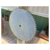 Saw Blade Yard Art - Pair of Mounted Decorative Blades (Lot of 2)