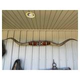 Longhorn Wall Decor - Bull With Painted Center Panel