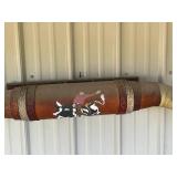 Longhorn Wall Decor - Bull With Painted Center Panel