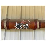 Longhorn Wall Decor - Bull With Painted Center Panel