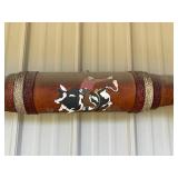 Longhorn Wall Decor - Bull With Painted Center Panel