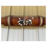 Longhorn Wall Decor - Bull With Painted Center Panel