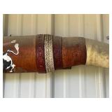 Longhorn Wall Decor - Bull With Painted Center Panel