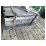 Primitive Decor Mixed Lot - Wooden Crates, Glass Jugs, Antlers & Metal Can