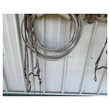 Horse Harness Tack Set With Wooden Yoke Display