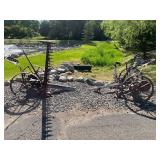 Antique Farm Implements Pair - Horse-Drawn Agricultural Machinery