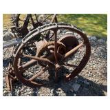 Antique Farm Implements Pair - Horse-Drawn Agricultural Machinery