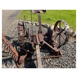 Antique Farm Implements Pair - Horse-Drawn Agricultural Machinery