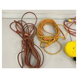 Extension Cord Lot - Assorted Heavy-Duty Cords & Reel