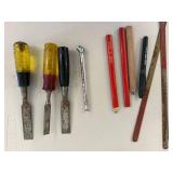 Hand Tools Mixed Lot - Screwdrivers, Snips, Pliers, Files & Brush