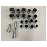Socket Set - Assorted Chrome Sockets & Extensions (18 PC)