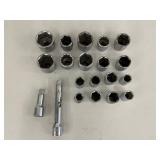 Socket Set - Assorted Chrome Sockets & Extensions (18 PC)