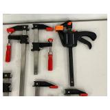 Bar Clamps - Assorted Steel Clamps (Lot of 8)