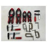 Clamps Mixed Lot - Bar, Spring & C-clamps With Square