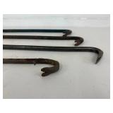 Pry Bars - Set of 4 Steel Crowbars