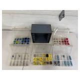 Hardware Organizer Cabinet With Assorted Electrical Terminals & Screws