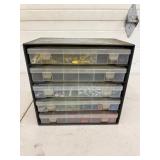 Hardware Organizer Cabinet With Assorted Electrical Terminals & Screws