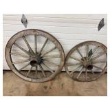 Antique Wagon Wheels (Lot of 2)