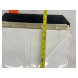 Bathroom Vanity Display w Hinged Glass Top & Dividers