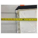 Bathroom Vanity Display w Hinged Glass Top & Dividers