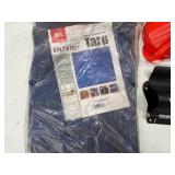 Shop Supplies Mixed Lot - 3 Funnels, Tarp & LockNLube - content quantities unverified