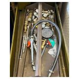 Tool Box w Air Hose Fittings & Accessories Mixed Lot