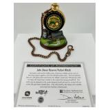 John Deere Reserve Pocket Watch With Display Stand & Chain with Certificate