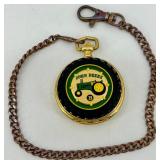 John Deere Reserve Pocket Watch With Display Stand & Chain with Certificate