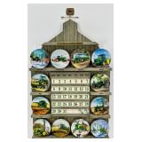 John Deere Perpetual Calendar with Plates Collection Wall Display