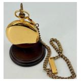 John Deere Pocket Watch With Stand & Pouch
