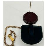 John Deere Pocket Watch With Stand & Pouch