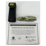 John Deere Model B Pocket Knife With Sheath & Certificate
