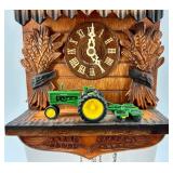 John Deere German Cuckoo Clock With Tractor Motif