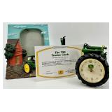 John Deere 730 Tractor Clock by Danbury Mint and Picture Frame