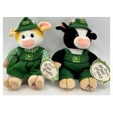 John Deere & Mary Moo Moos Mixed Lot Plush, Lunch Boxes & Piggy Bank