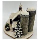 Danbury Mint John Deere Twin Pines & the Log Barn Sculptures