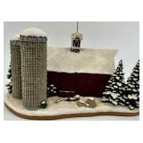 Danbury Mint John Deere Twin Pines & the Log Barn Sculptures