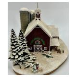 Danbury Mint John Deere Twin Pines & the Log Barn Sculptures