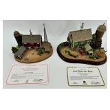 Danbury Mint Old Red Barn & John Deere Hay Barn