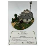 The Danbury Mint Round Barn Sculpture Set D8955 & Small Barn with Tractor