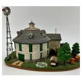 The Danbury Mint Round Barn Sculpture Set D8955 & Small Barn with Tractor