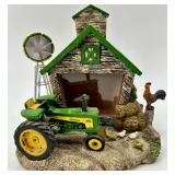 The Danbury Mint Round Barn Sculpture Set D8955 & Small Barn with Tractor