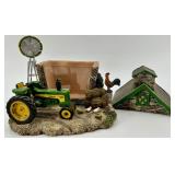 The Danbury Mint Round Barn Sculpture Set D8955 & Small Barn with Tractor