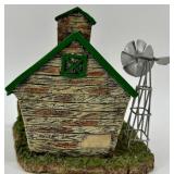 The Danbury Mint Round Barn Sculpture Set D8955 & Small Barn with Tractor