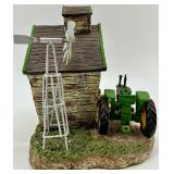 The Danbury Mint Round Barn Sculpture Set D8955 & Small Barn with Tractor