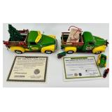 John Deere Holiday Express Die-Cast Trucks With Certificates & Accessories