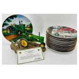 John Deere Collector Plate Set With Tractor Display