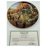 John Deere Collector Plate Set With Tractor Display